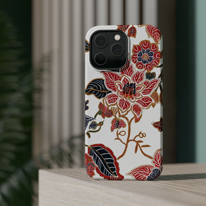 Floral Batik Magnetic Impact - Resistant Phone Case - DIGITAL X