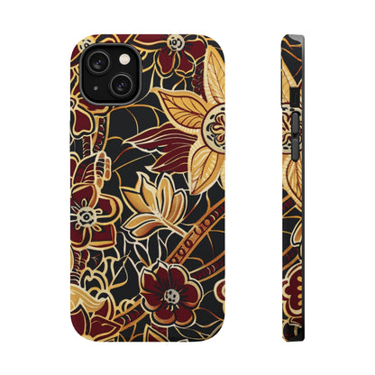 Floral Batik Magnetic Impact - Resistant Phone Case - DIGITAL X