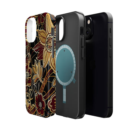 Floral Batik Magnetic Impact - Resistant Phone Case - DIGITAL X