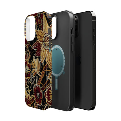 Floral Batik Magnetic Impact - Resistant Phone Case - DIGITAL X