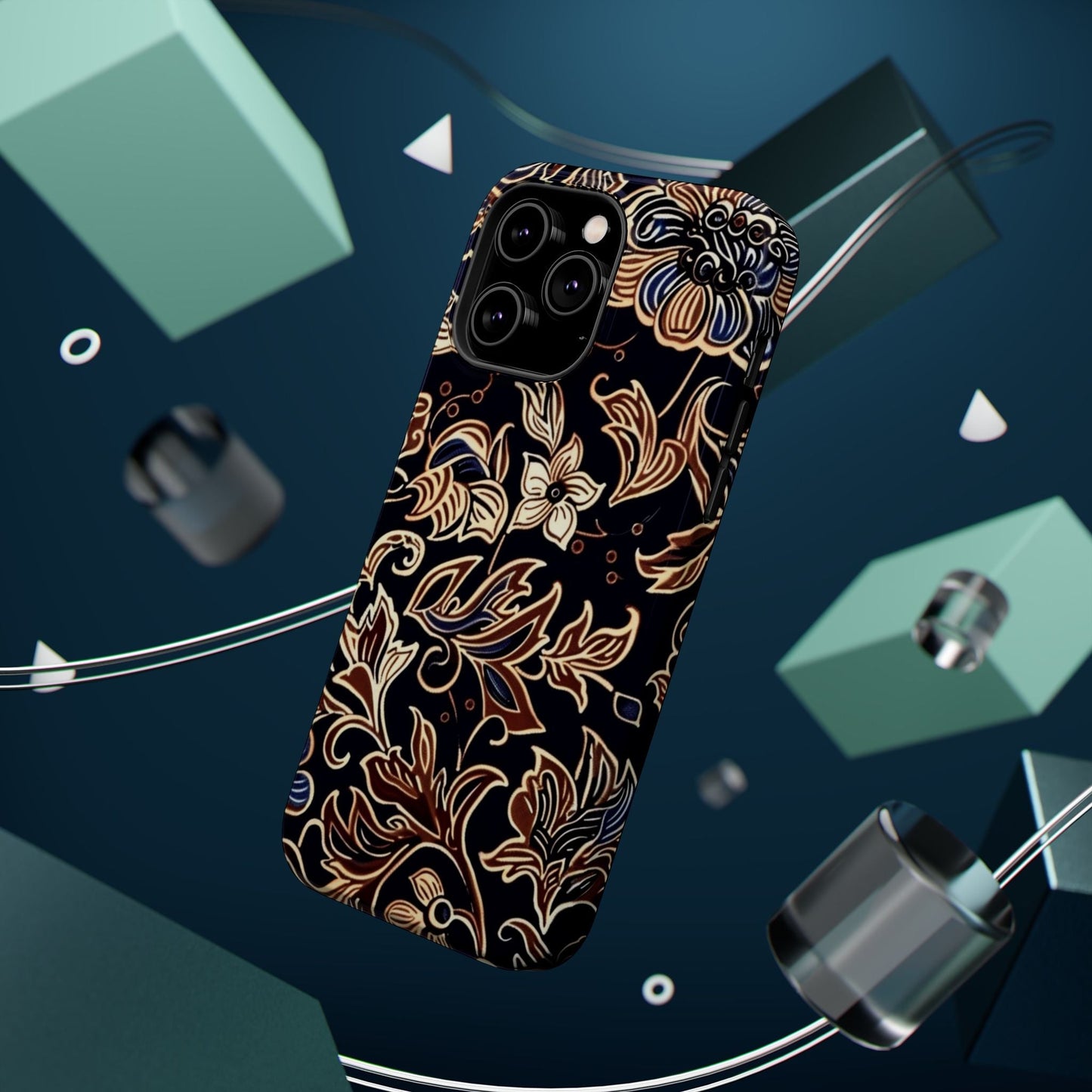 Floral Batik Magnetic Impact - Resistant Phone Case - DIGITAL X