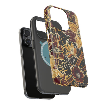 Floral Batik Magnetic Impact - Resistant Phone Case - DIGITAL X