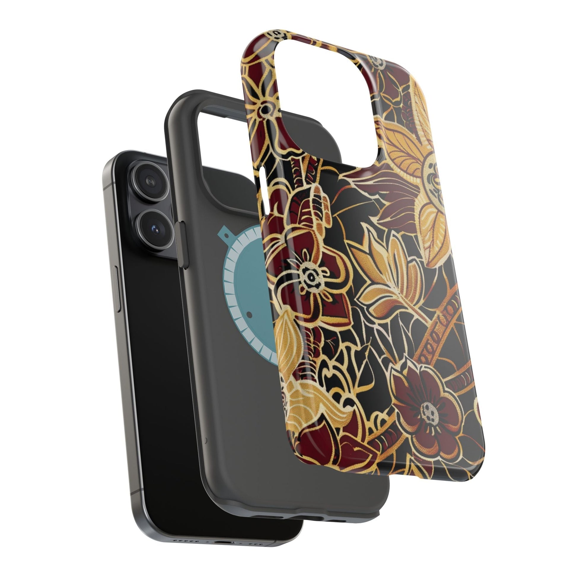 Floral Batik Magnetic Impact - Resistant Phone Case - DIGITAL X