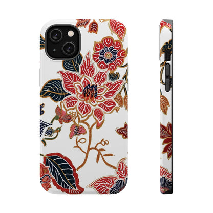 Floral Batik Magnetic Impact - Resistant Phone Case - DIGITAL X