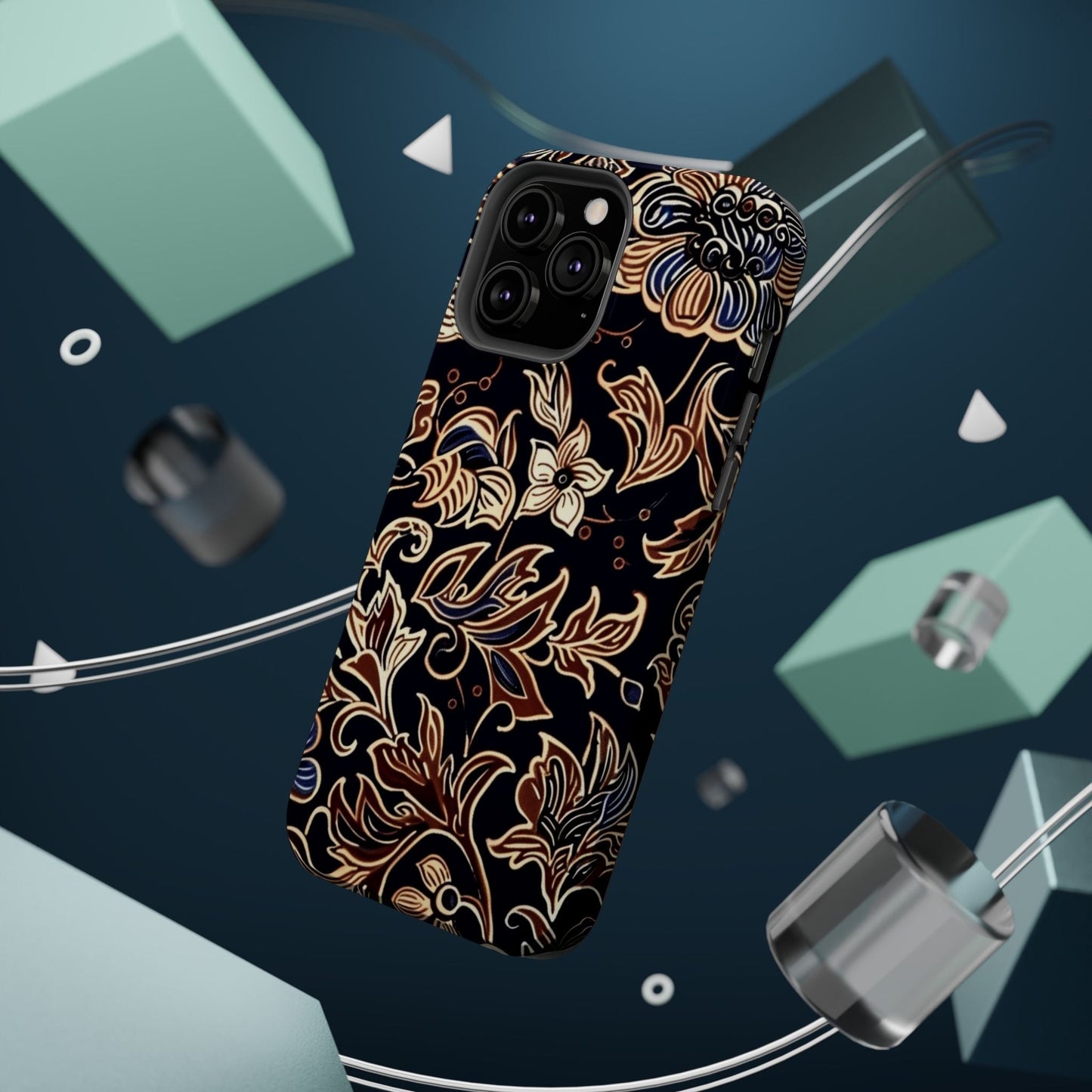 Floral Batik Magnetic Impact - Resistant Phone Case - DIGITAL X