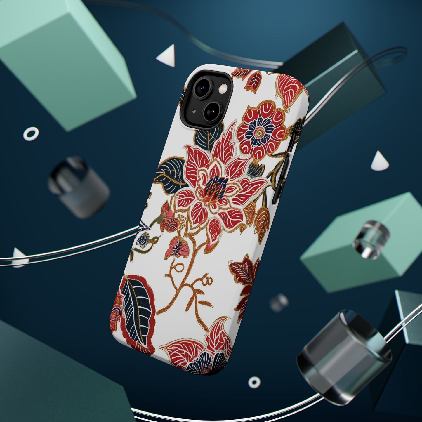 Floral Batik Magnetic Impact - Resistant Phone Case - DIGITAL X