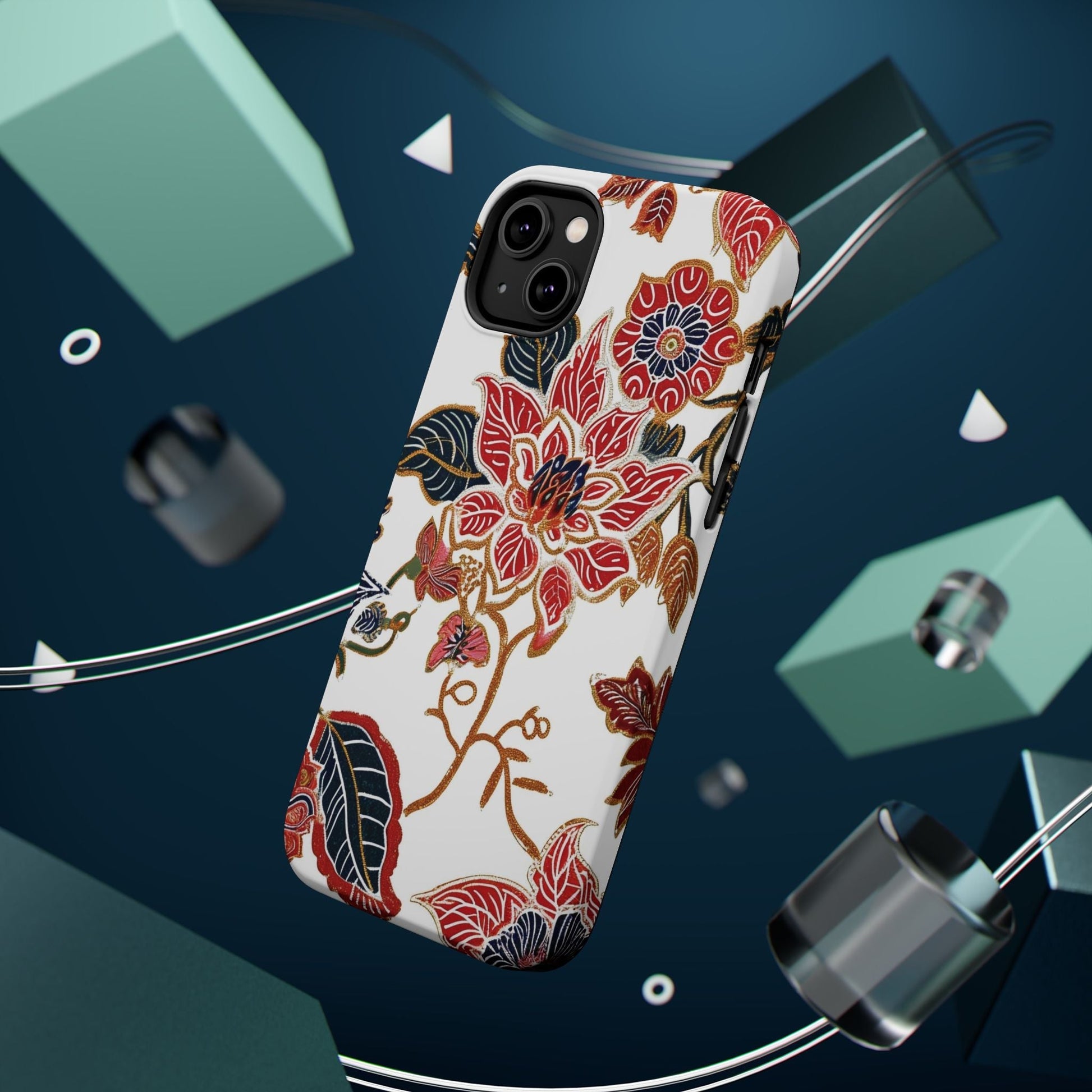 Floral Batik Magnetic Impact - Resistant Phone Case - DIGITAL X