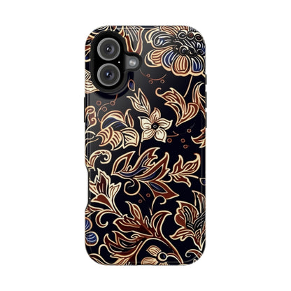 Floral Batik Magnetic Impact - Resistant Phone Case - DIGITAL X