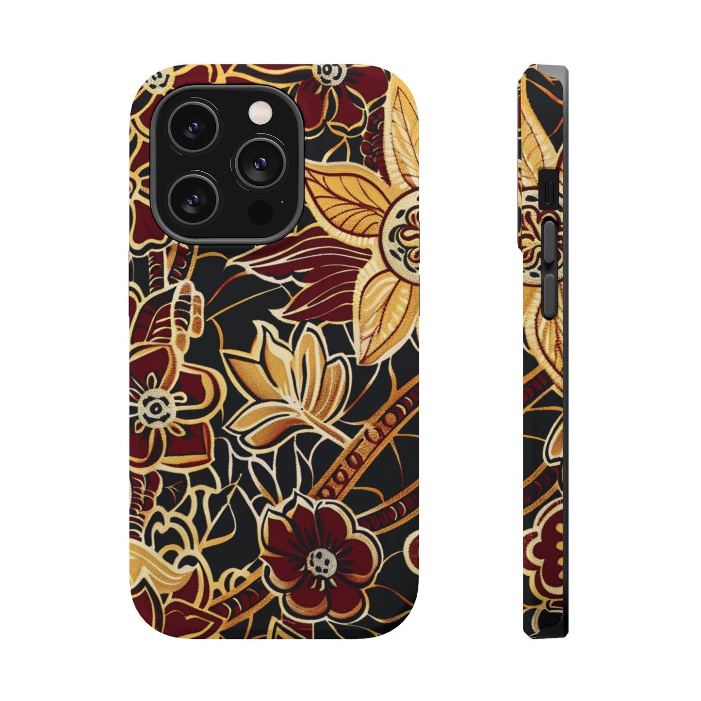 Floral Batik Magnetic Impact - Resistant Phone Case - DIGITAL X