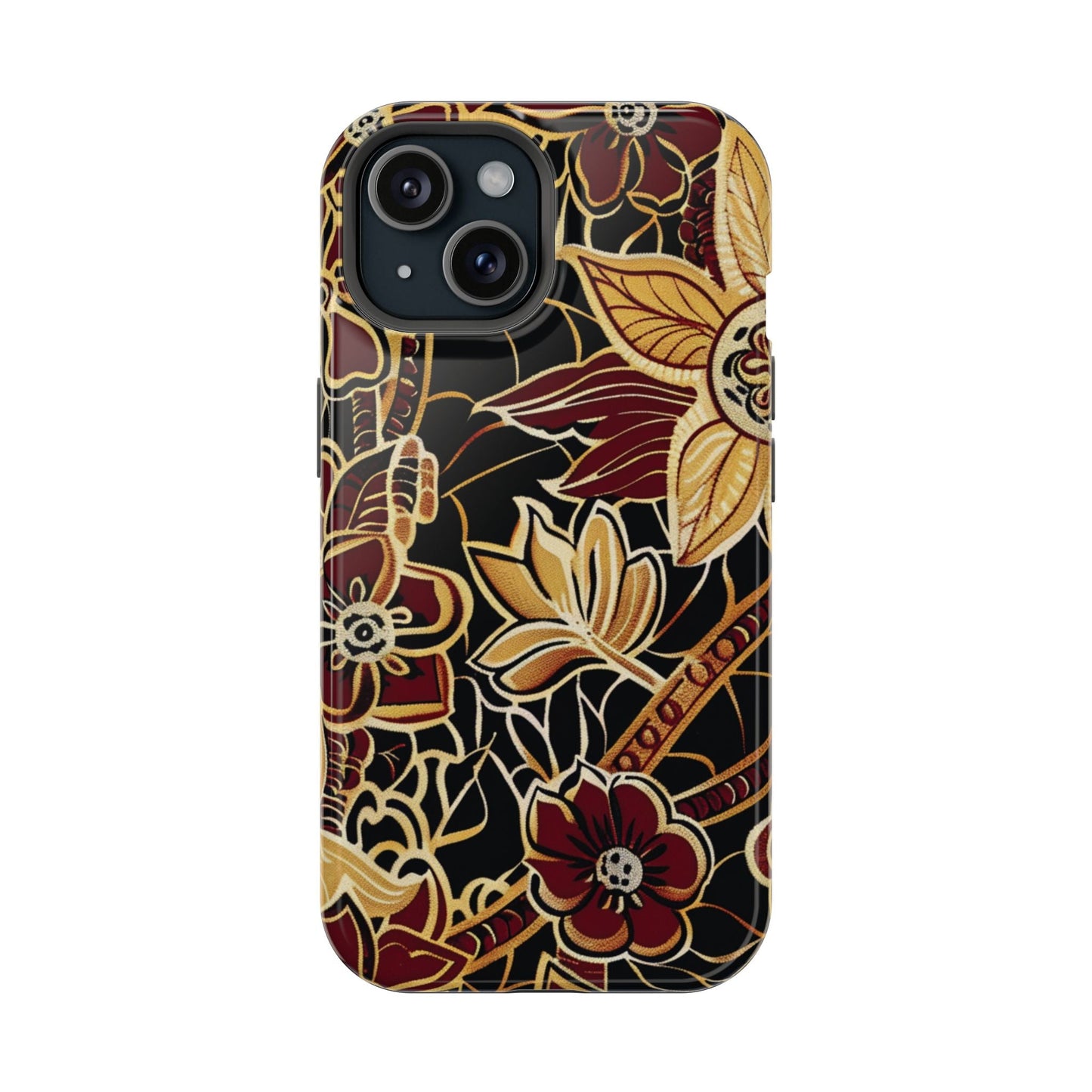 Floral Batik Magnetic Impact - Resistant Phone Case - DIGITAL X