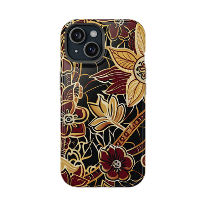Floral Batik Magnetic Impact - Resistant Phone Case - DIGITAL X