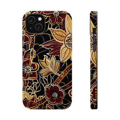 Floral Batik Magnetic Impact - Resistant Phone Case - DIGITAL X