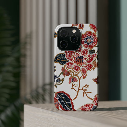Floral Batik Magnetic Impact - Resistant Phone Case - DIGITAL X