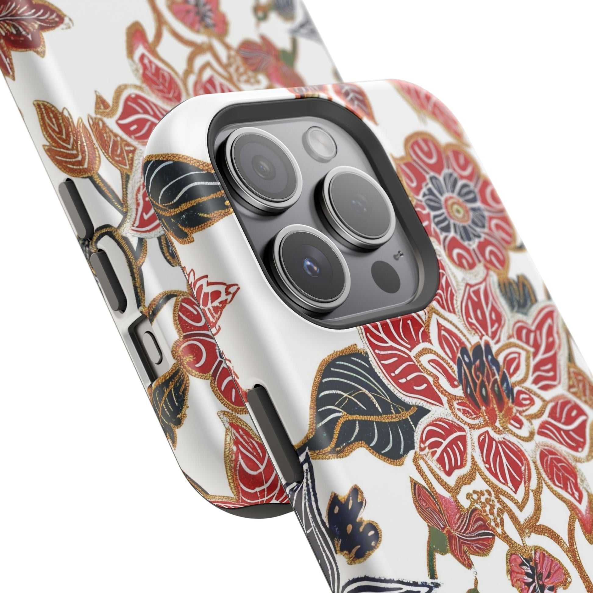 Floral Batik Magnetic Impact - Resistant Phone Case - DIGITAL X