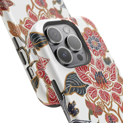 Floral Batik Magnetic Impact - Resistant Phone Case - DIGITAL X