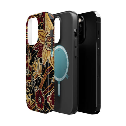 Floral Batik Magnetic Impact - Resistant Phone Case - DIGITAL X
