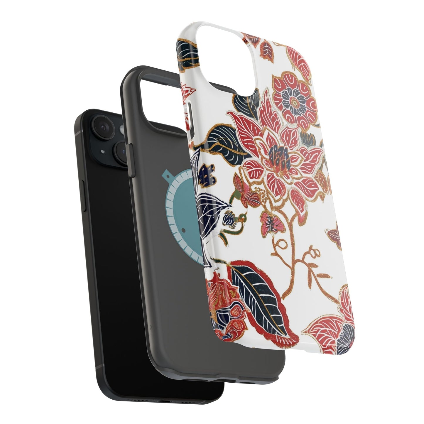Floral Batik Magnetic Impact - Resistant Phone Case - DIGITAL X