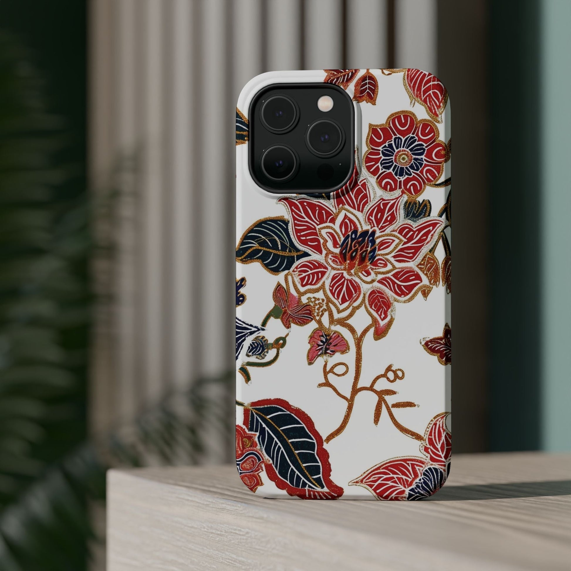 Floral Batik Magnetic Impact - Resistant Phone Case - DIGITAL X