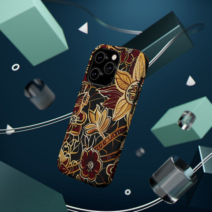 Floral Batik Magnetic Impact - Resistant Phone Case - DIGITAL X