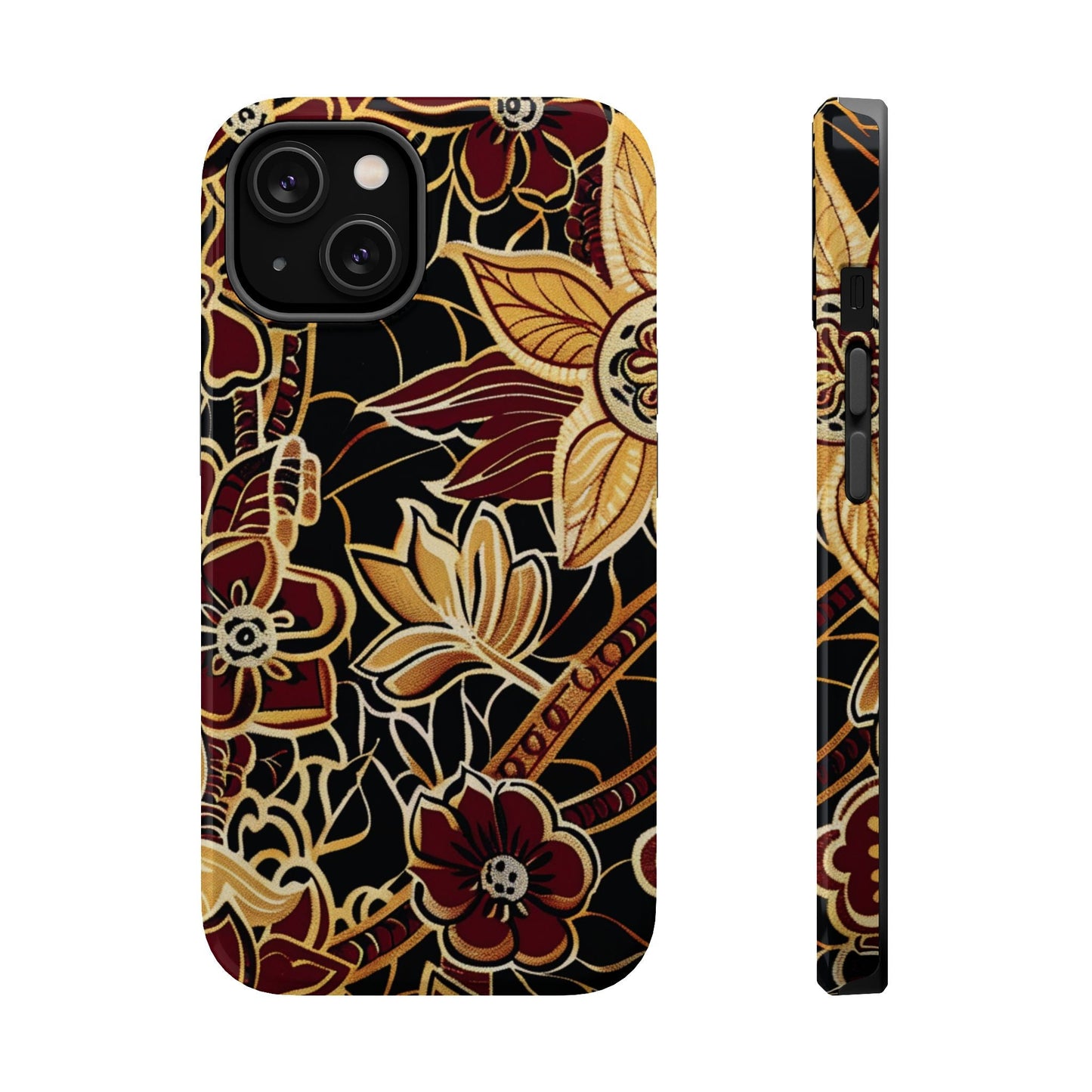Floral Batik Magnetic Impact - Resistant Phone Case - DIGITAL X
