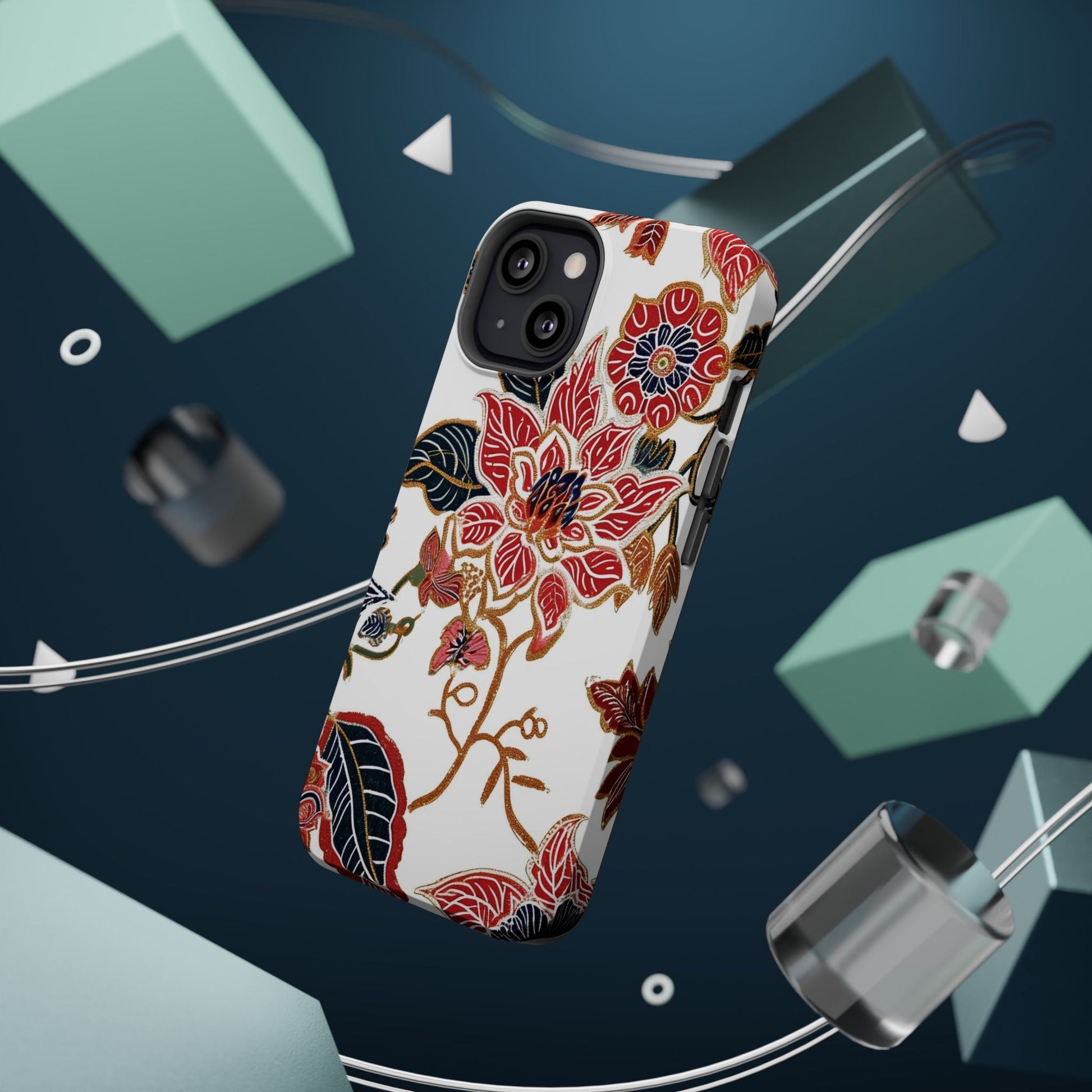 Floral Batik Magnetic Impact - Resistant Phone Case - DIGITAL X