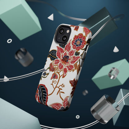 Floral Batik Magnetic Impact - Resistant Phone Case - DIGITAL X