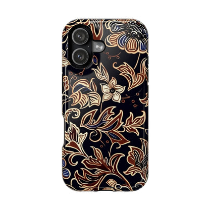 Floral Batik Magnetic Impact - Resistant Phone Case - DIGITAL X