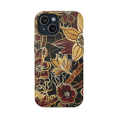 Floral Batik Magnetic Impact - Resistant Phone Case - DIGITAL X