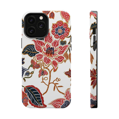 Floral Batik Magnetic Impact - Resistant Phone Case - DIGITAL X