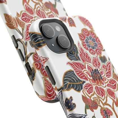Floral Batik Magnetic Impact - Resistant Phone Case - DIGITAL X