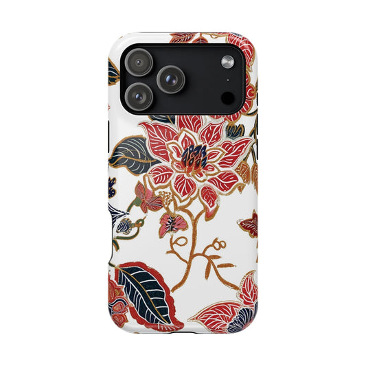 Floral Batik Magnetic Impact - Resistant Phone Case - DIGITAL X