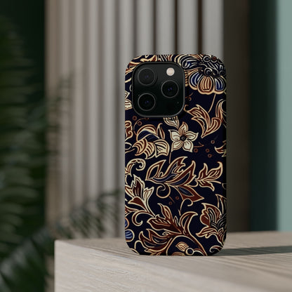 Floral Batik Magnetic Impact - Resistant Phone Case - DIGITAL X
