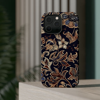 Floral Batik Magnetic Impact - Resistant Phone Case - DIGITAL X