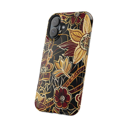 Floral Batik Magnetic Impact - Resistant Phone Case - DIGITAL X