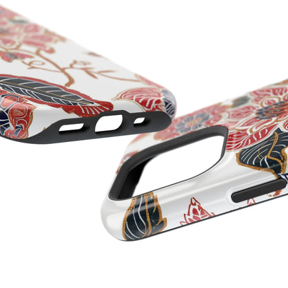 Floral Batik Magnetic Impact - Resistant Phone Case - DIGITAL X