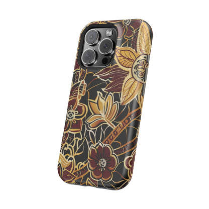 Floral Batik Magnetic Impact - Resistant Phone Case - DIGITAL X
