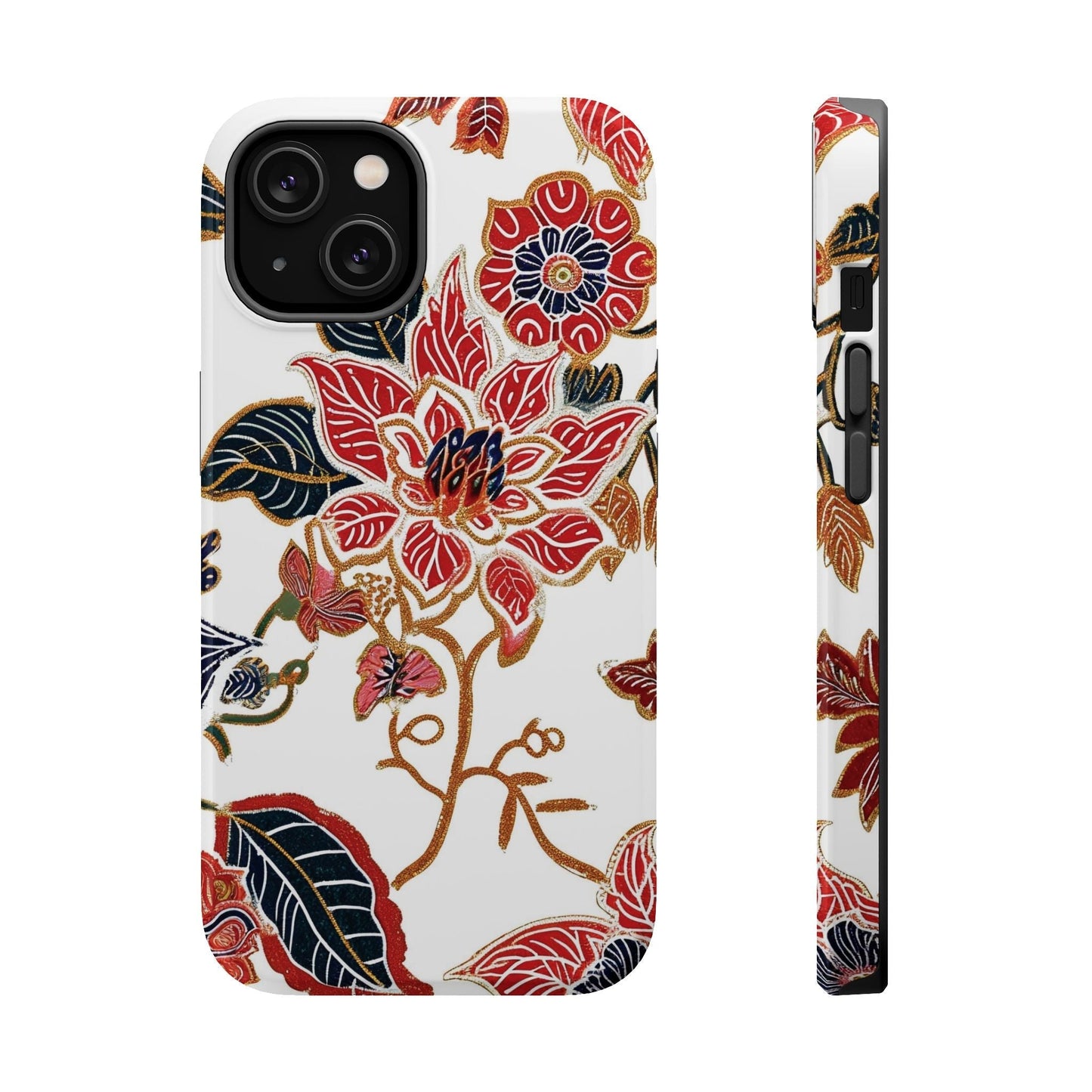 Floral Batik Magnetic Impact - Resistant Phone Case - DIGITAL X