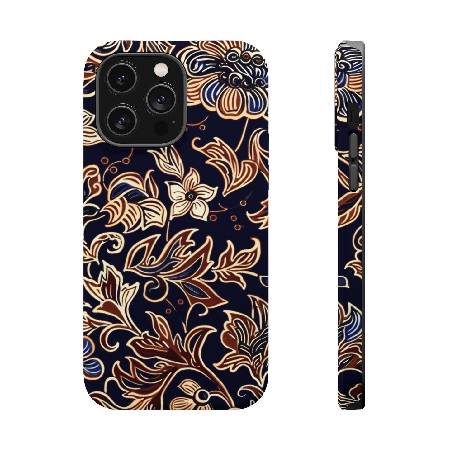 Floral Batik Magnetic Impact - Resistant Phone Case - DIGITAL X
