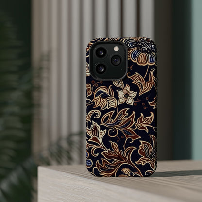 Floral Batik Magnetic Impact - Resistant Phone Case - DIGITAL X
