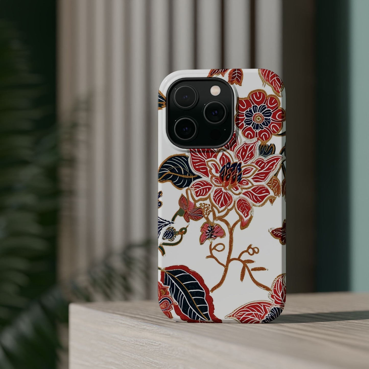 Floral Batik Magnetic Impact - Resistant Phone Case - DIGITAL X
