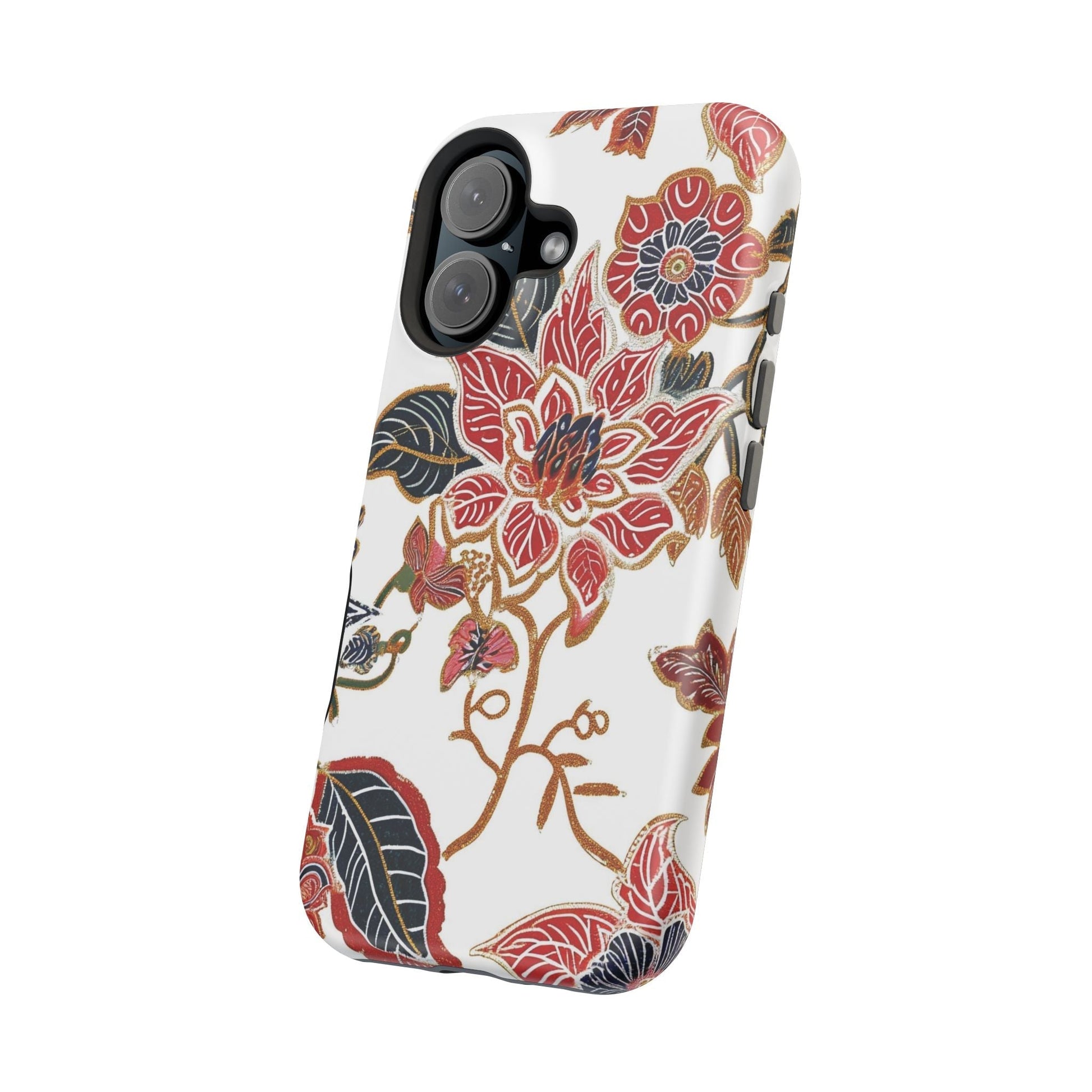 Floral Batik Magnetic Impact - Resistant Phone Case - DIGITAL X