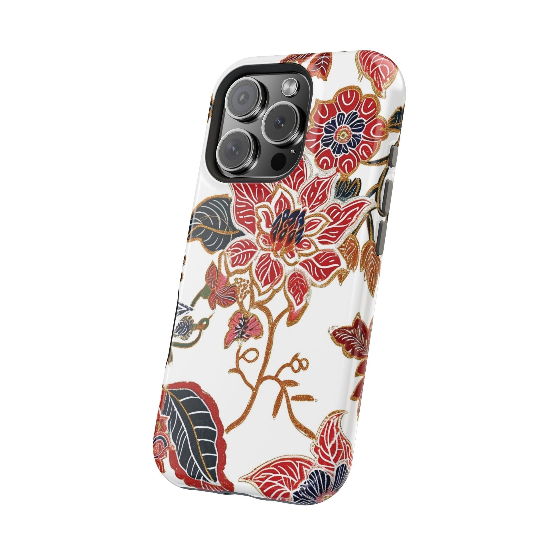 Floral Batik Magnetic Impact - Resistant Phone Case - DIGITAL X