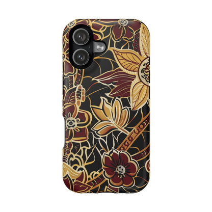 Floral Batik Magnetic Impact - Resistant Phone Case - DIGITAL X