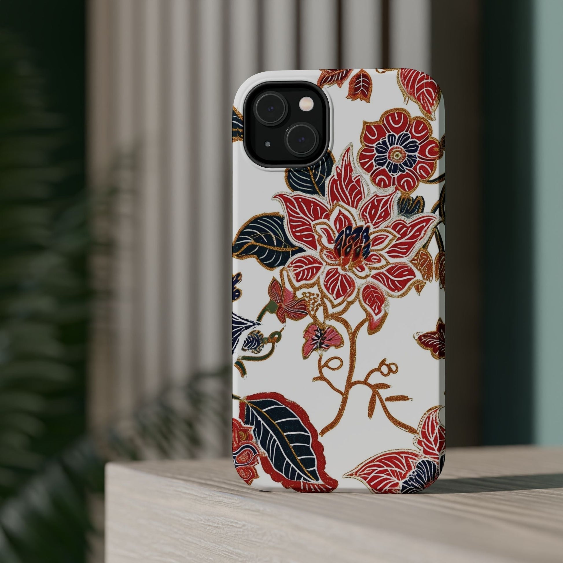 Floral Batik Magnetic Impact - Resistant Phone Case - DIGITAL X