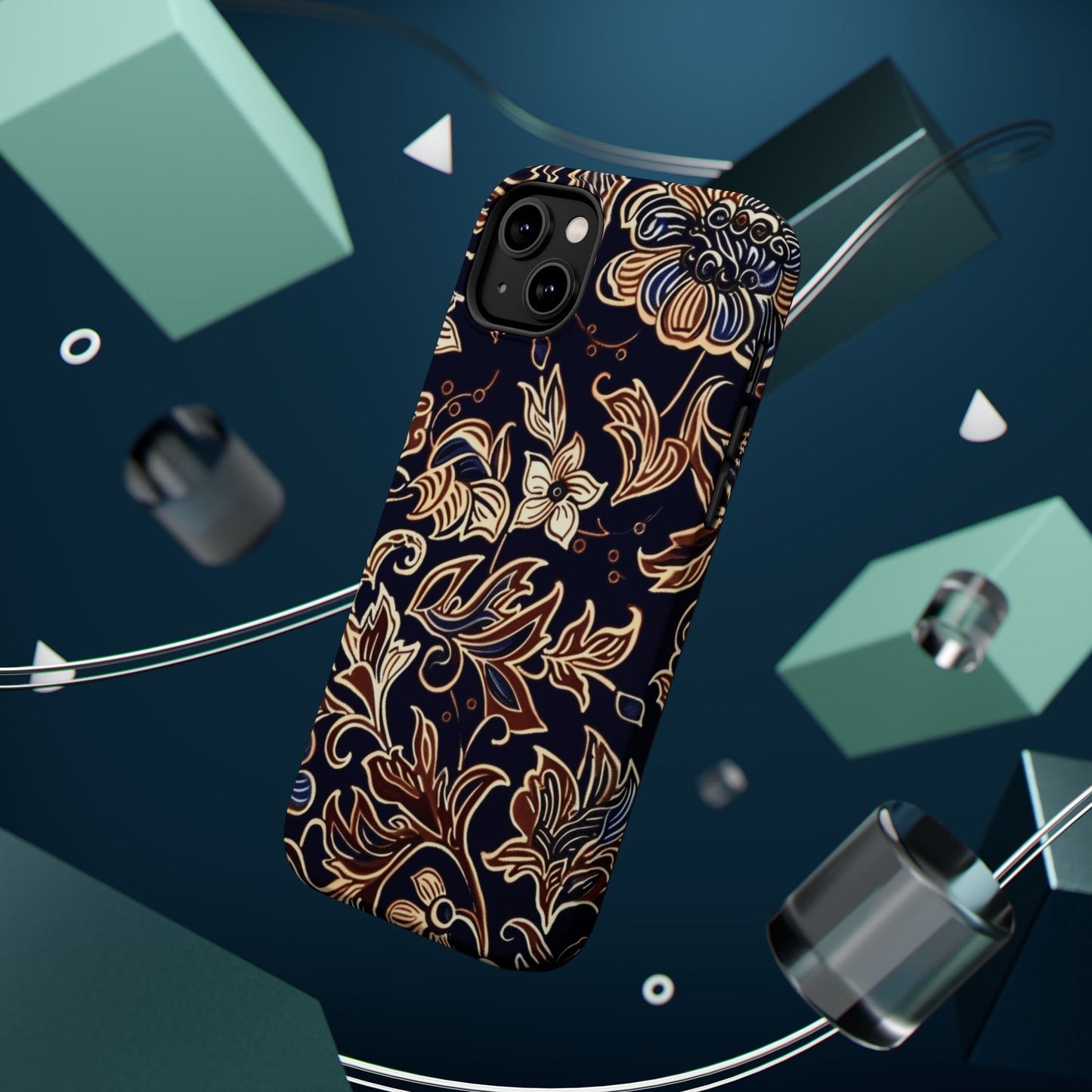 Floral Batik Magnetic Impact - Resistant Phone Case - DIGITAL X