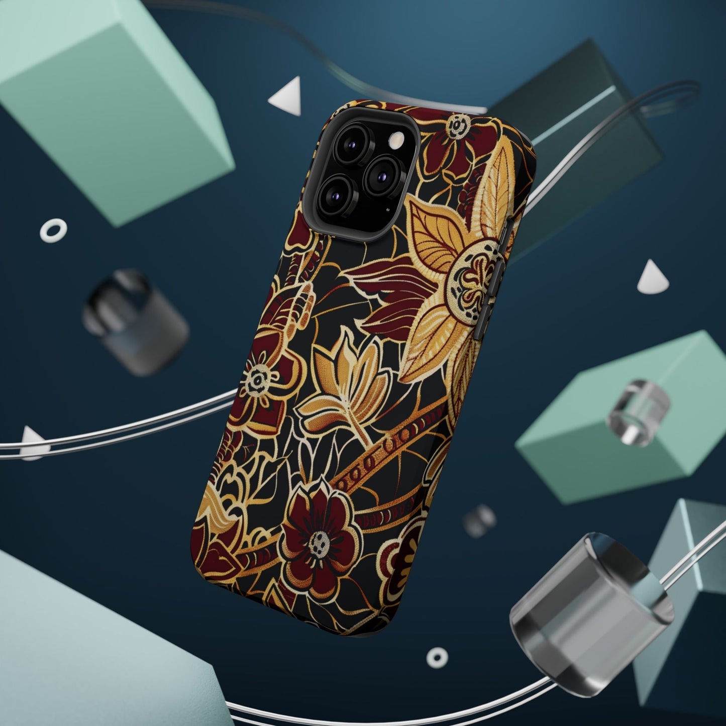 Floral Batik Magnetic Impact - Resistant Phone Case - DIGITAL X