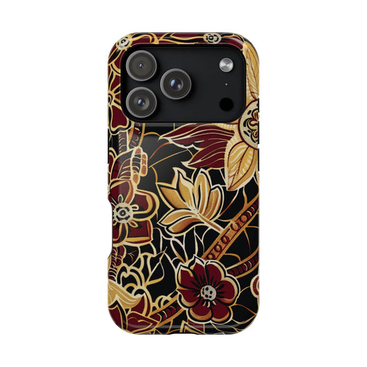 Floral Batik Magnetic Impact - Resistant Phone Case - DIGITAL X