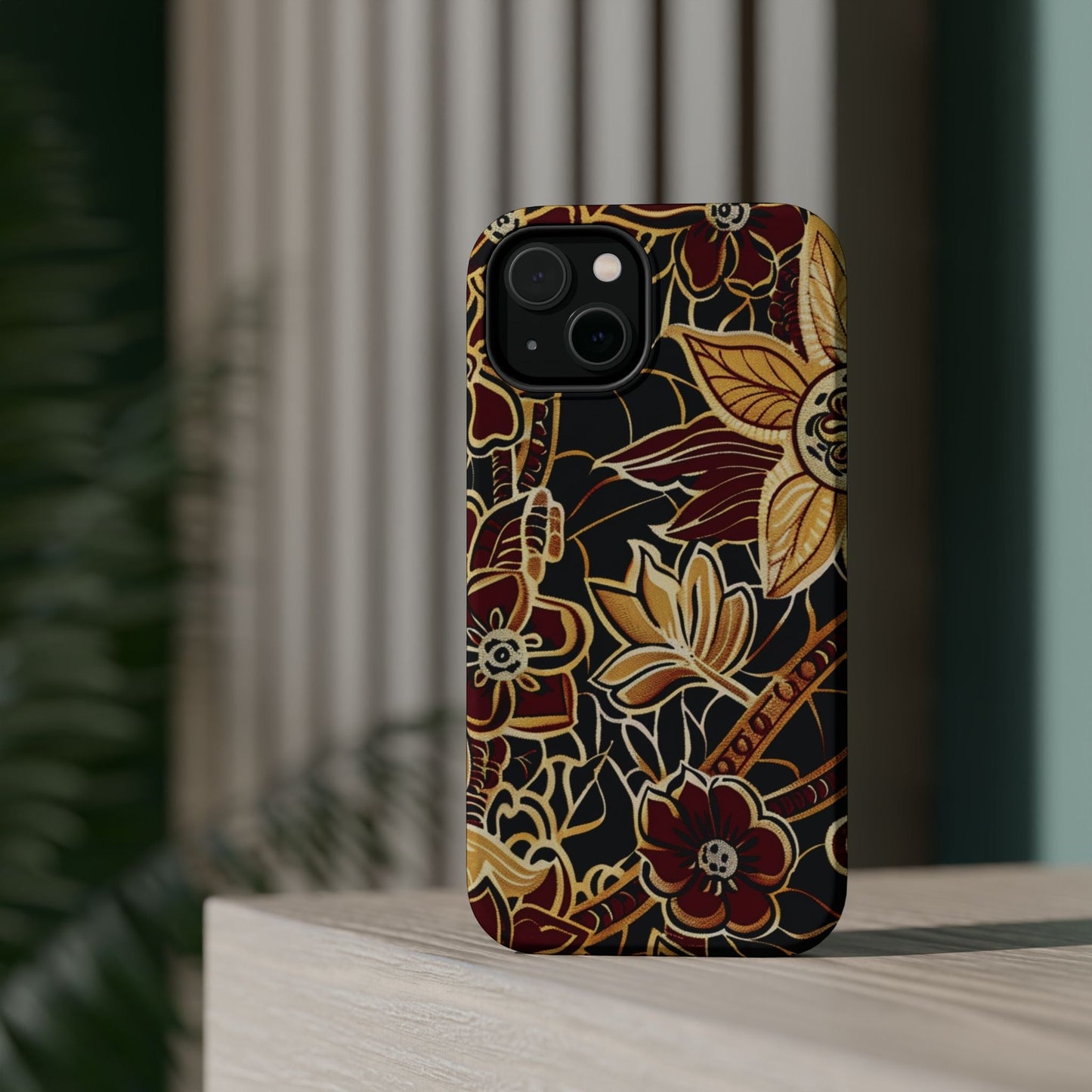 Floral Batik Magnetic Impact - Resistant Phone Case - DIGITAL X