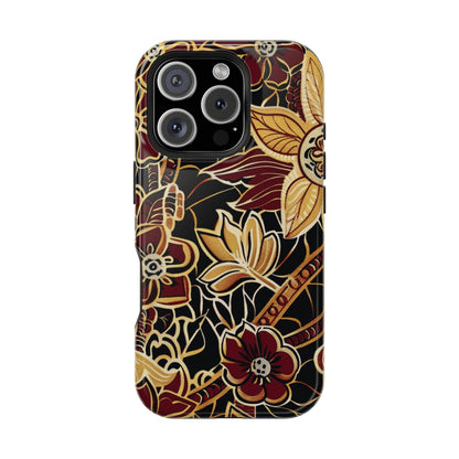 Floral Batik Magnetic Impact - Resistant Phone Case - DIGITAL X