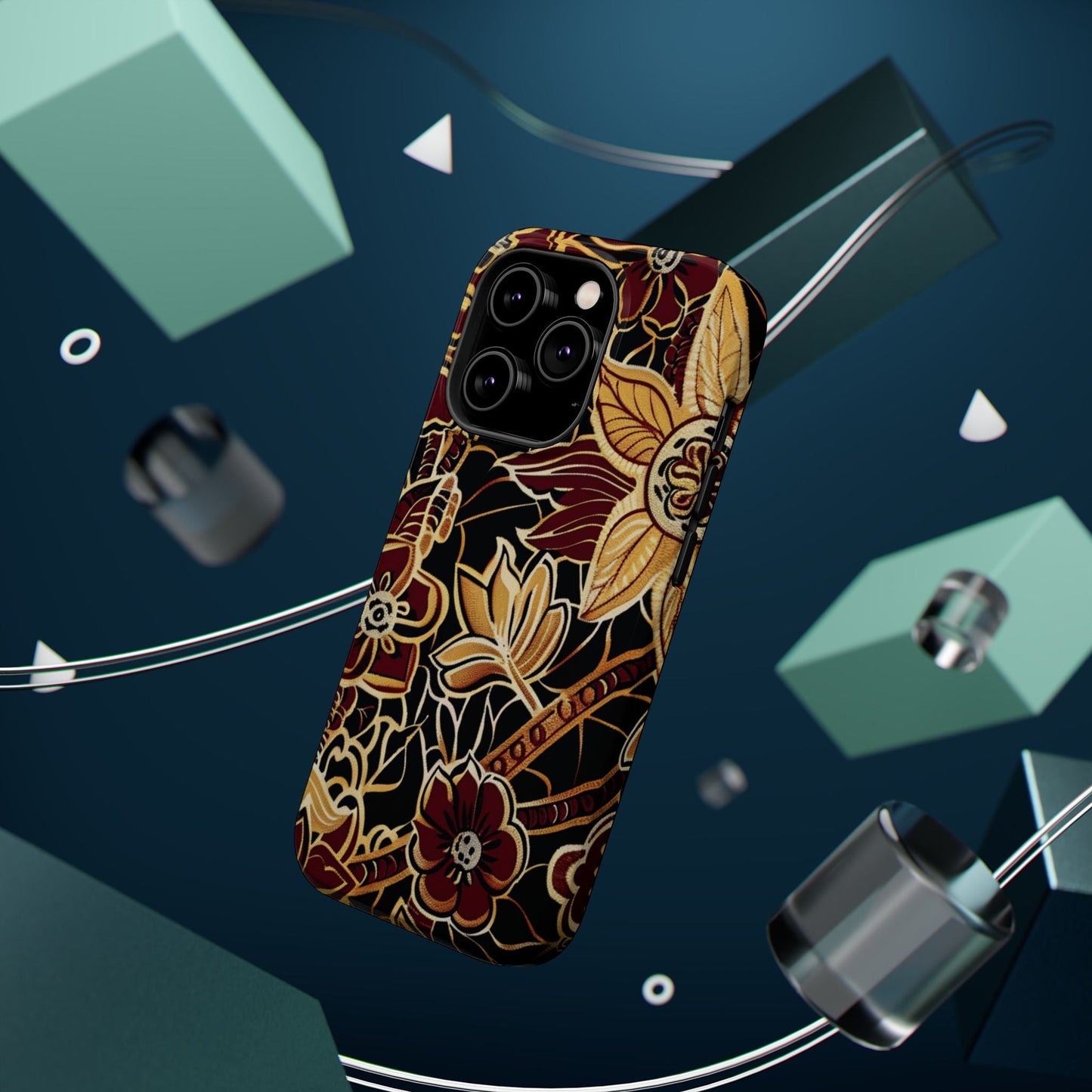 Floral Batik Magnetic Impact - Resistant Phone Case - DIGITAL X